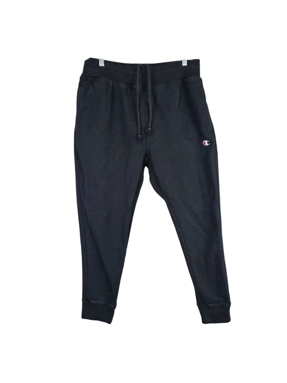 Mens Champions Black Joggers Drawstring Elastic Waist Cotton Blend Size XL